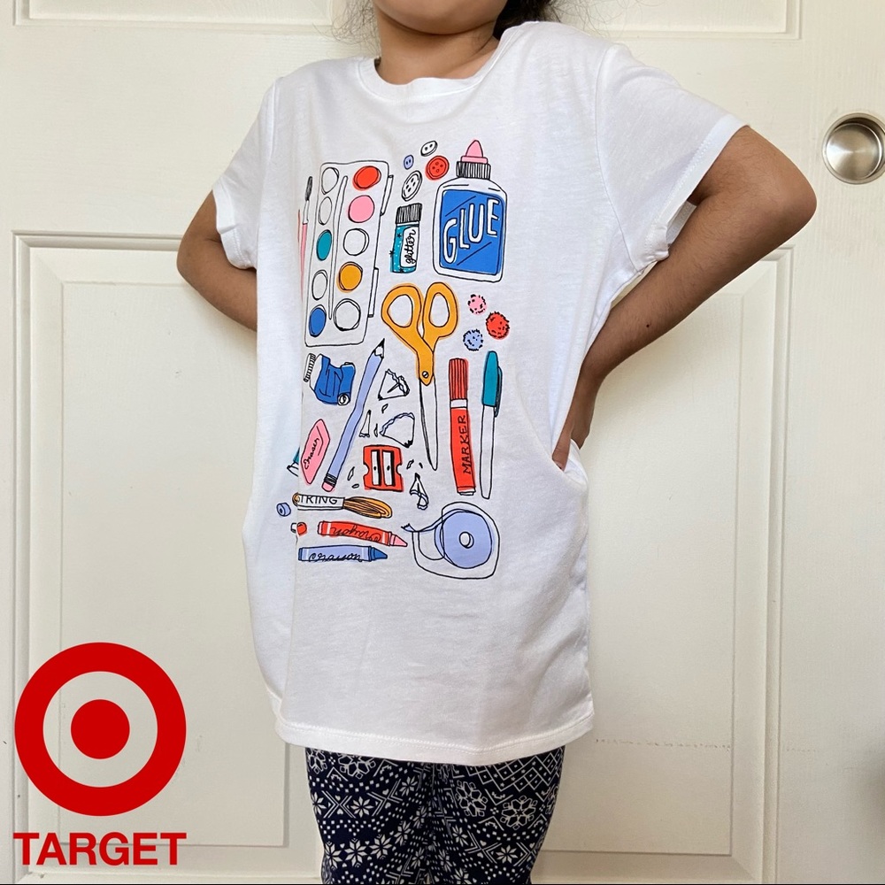 Target: Cat&Jack - WhiteSheerArt Graphic T-Shirt